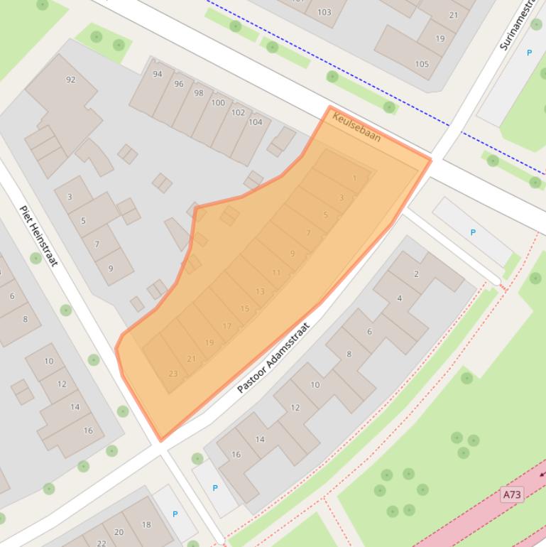 Kaart van postcodegebied 6045XV.