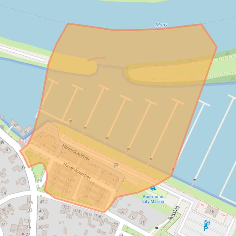 Kaart van postcodegebied 6049BH.