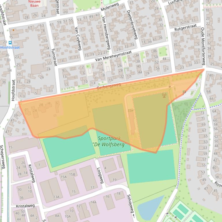 Kaart van postcodegebied 6049EE.
