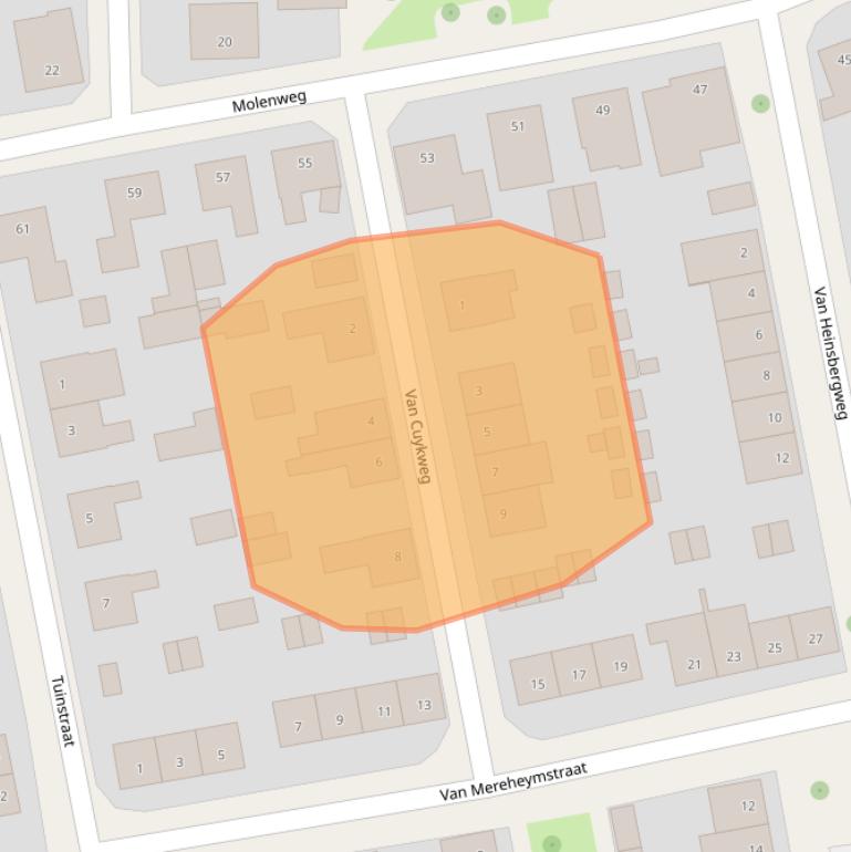 Kaart van postcodegebied 6049EM.