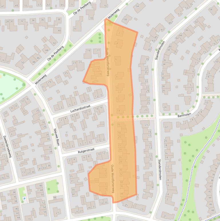 Kaart van postcodegebied 6049GG.