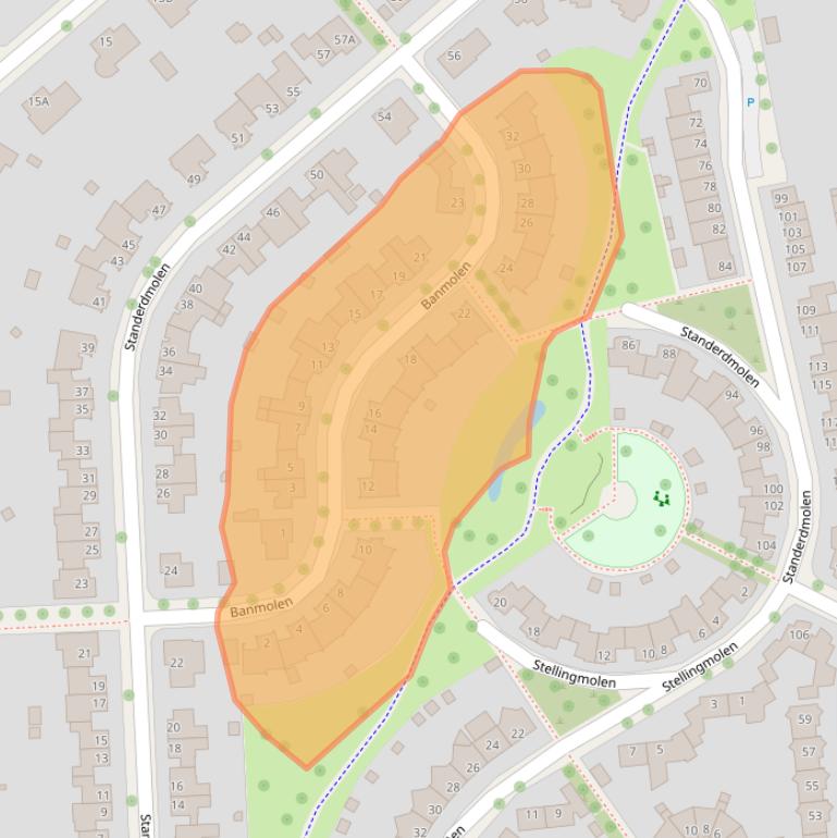 Kaart van postcodegebied 6049GJ.