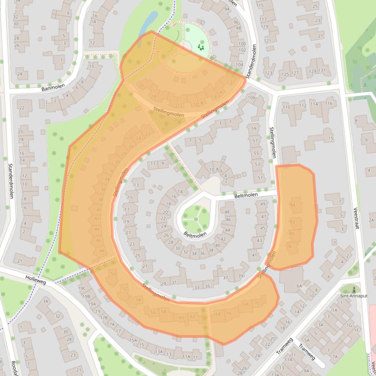 Kaart van postcodegebied 6049GP.