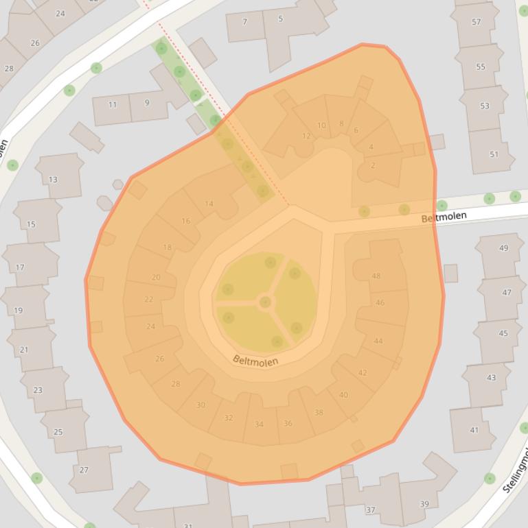 Kaart van postcodegebied 6049GS.