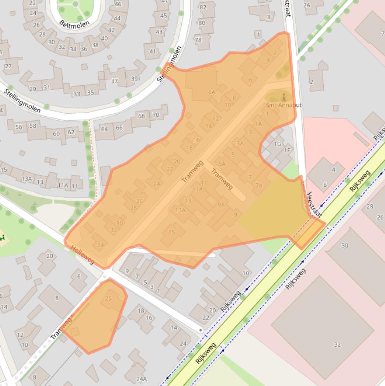 Kaart van postcodegebied 6049GX.