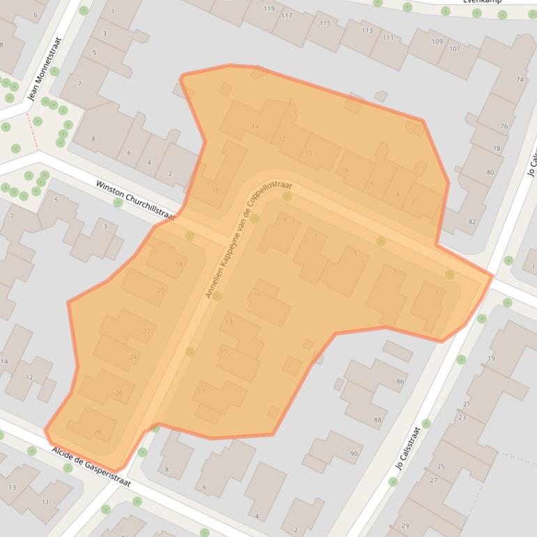 Kaart van postcodegebied 6049HD.