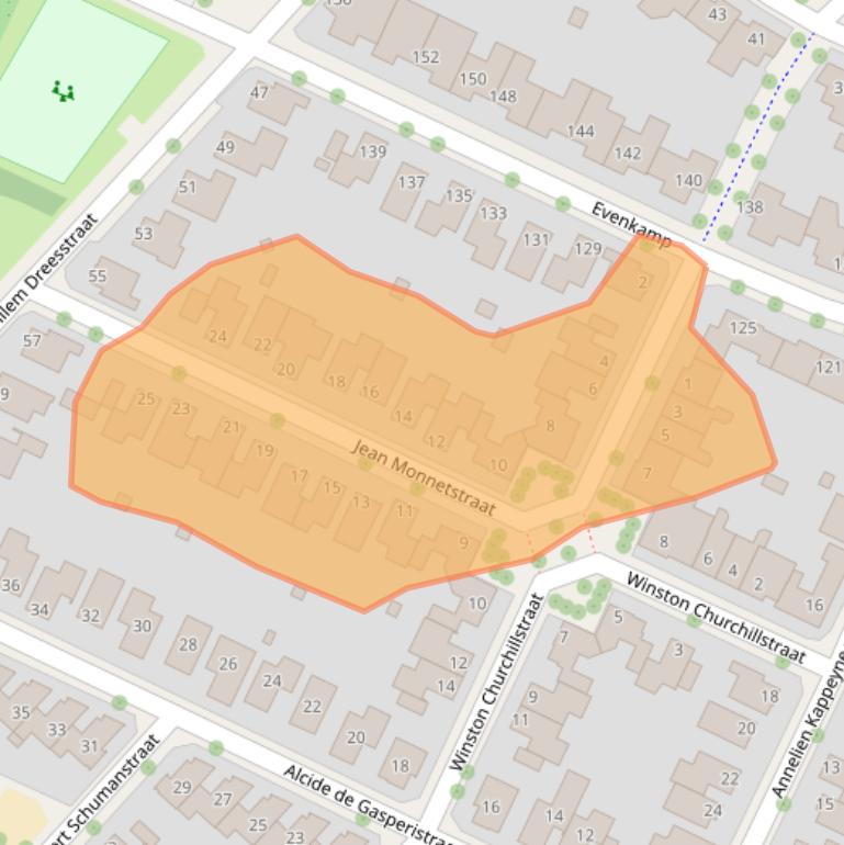 Kaart van postcodegebied 6049HG.