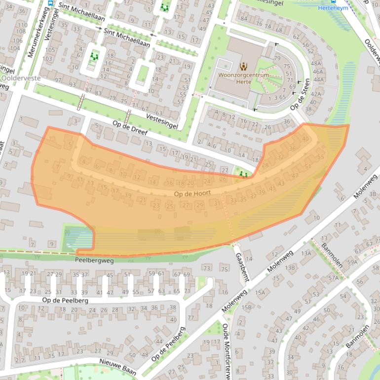 Kaart van postcodegebied 6049LE.