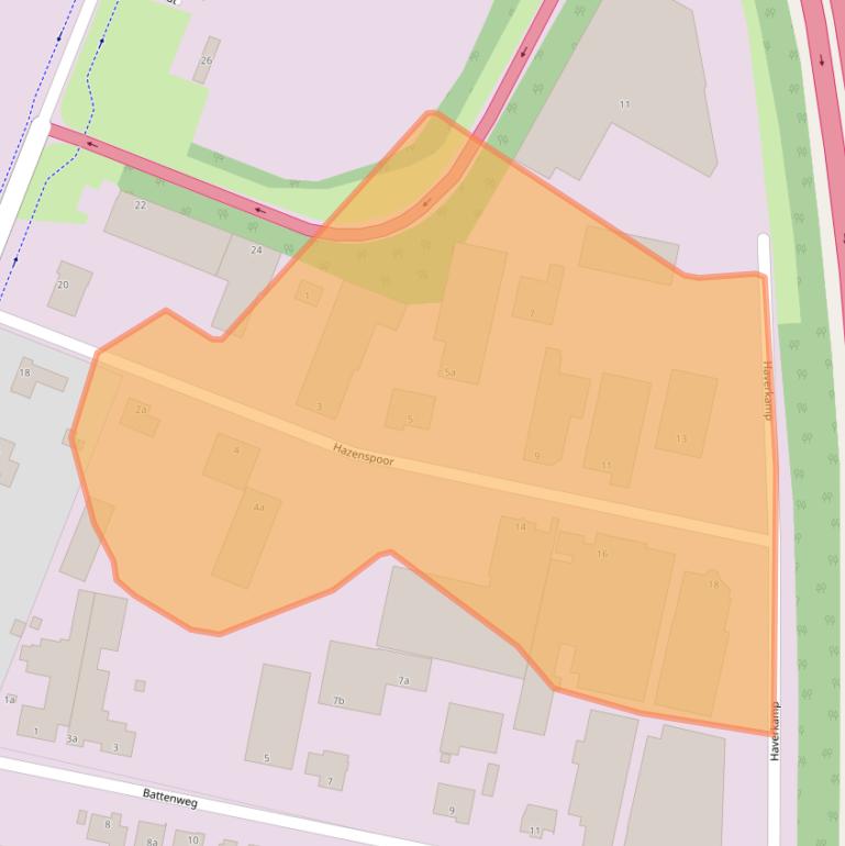 Kaart van postcodegebied 6051AB.