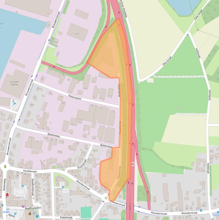 Kaart van postcodegebied 6051AC.