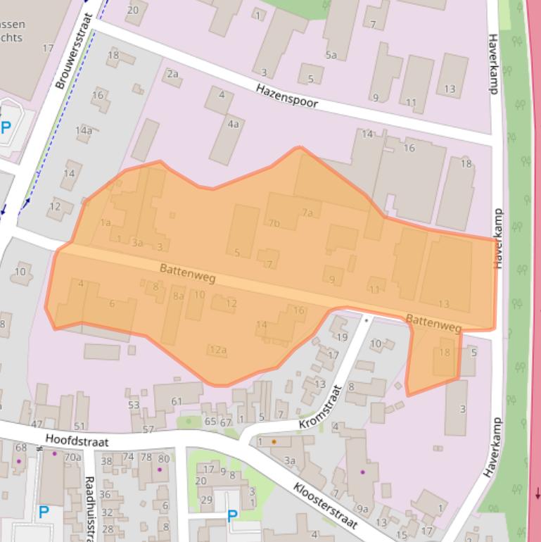 Kaart van postcodegebied 6051AD.