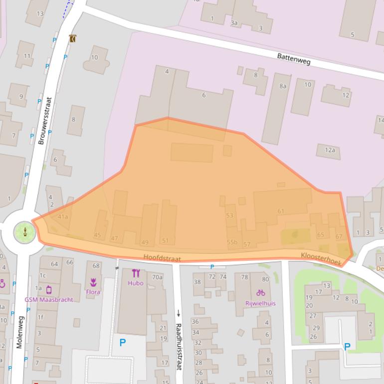 Kaart van postcodegebied 6051AK.