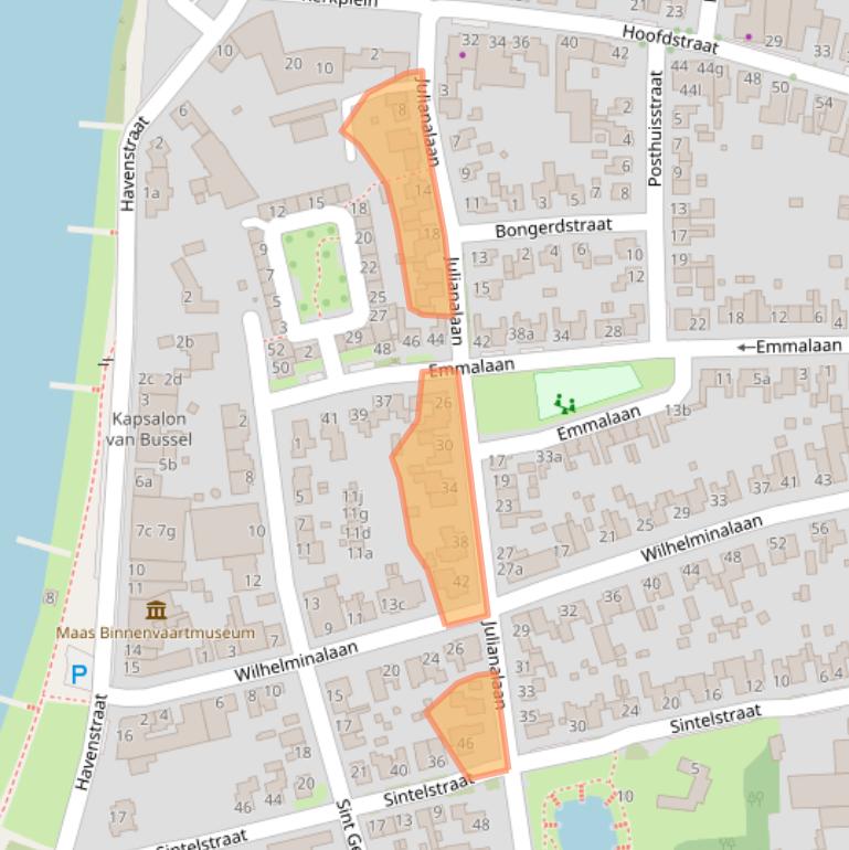 Kaart van postcodegebied 6051AT.