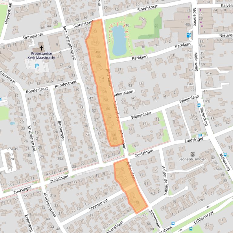 Kaart van postcodegebied 6051AV.