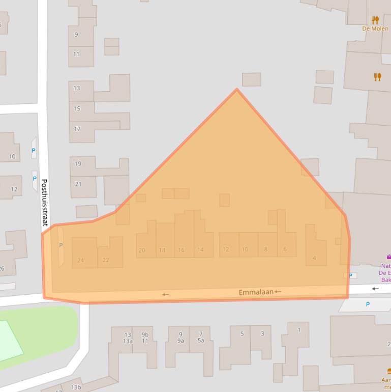 Kaart van postcodegebied 6051BC.