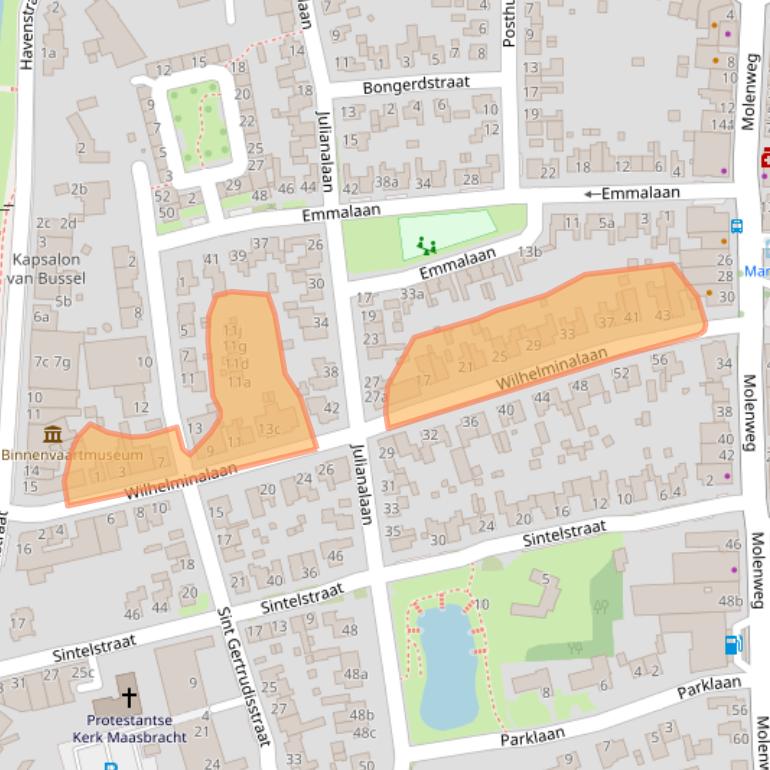 Kaart van postcodegebied 6051BH.