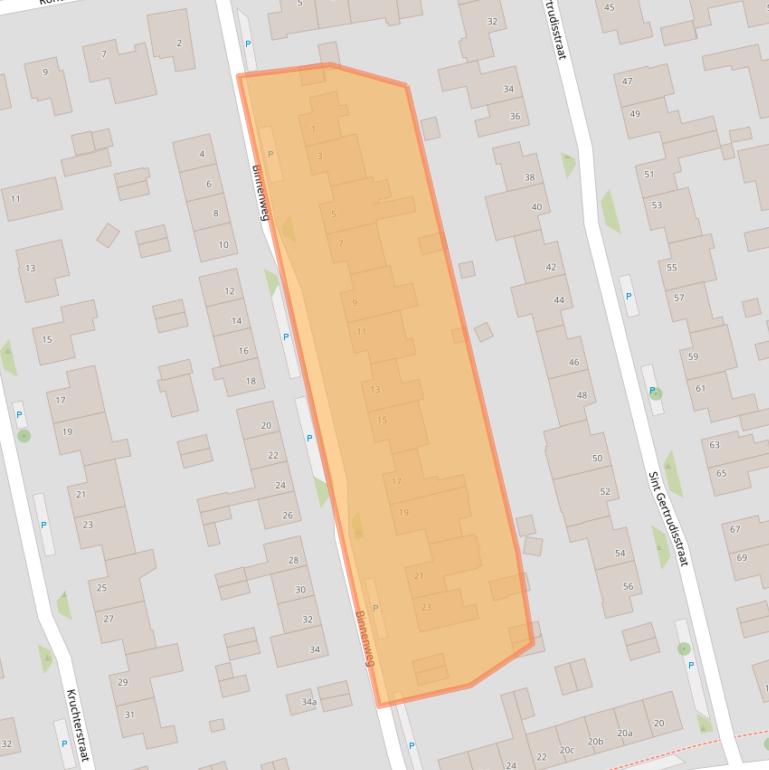 Kaart van postcodegebied 6051BX.