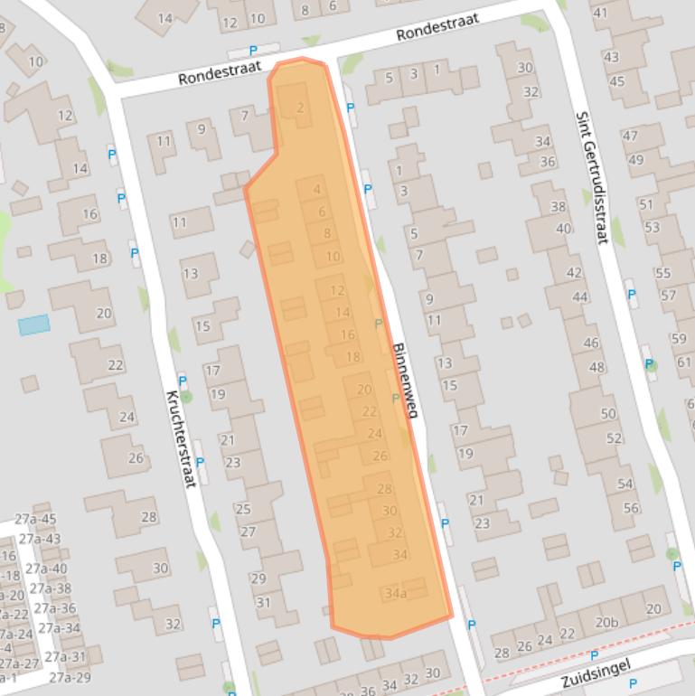 Kaart van postcodegebied 6051BZ.