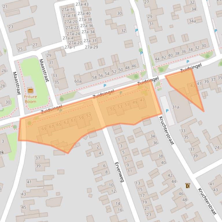 Kaart van postcodegebied 6051CG.