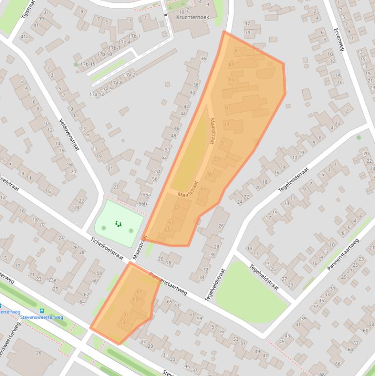 Kaart van postcodegebied 6051CL.