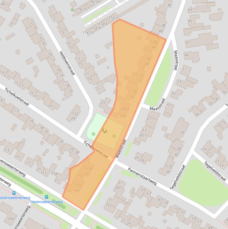 Kaart van postcodegebied 6051CN.