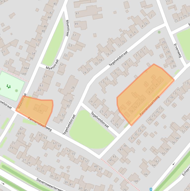 Kaart van postcodegebied 6051EJ.