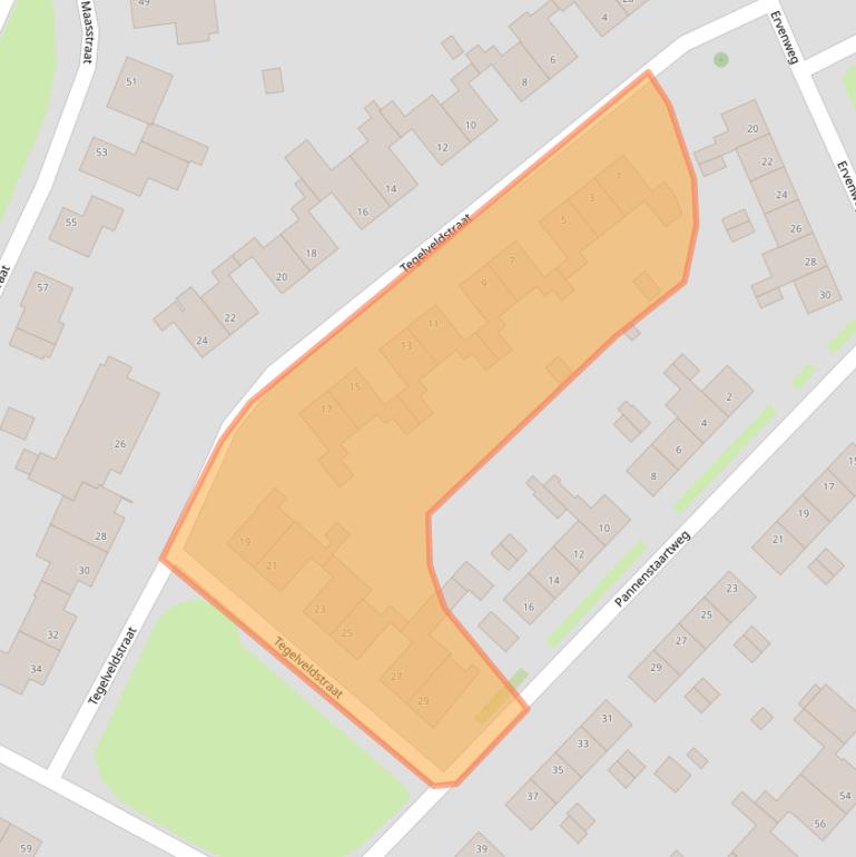 Kaart van postcodegebied 6051EK.