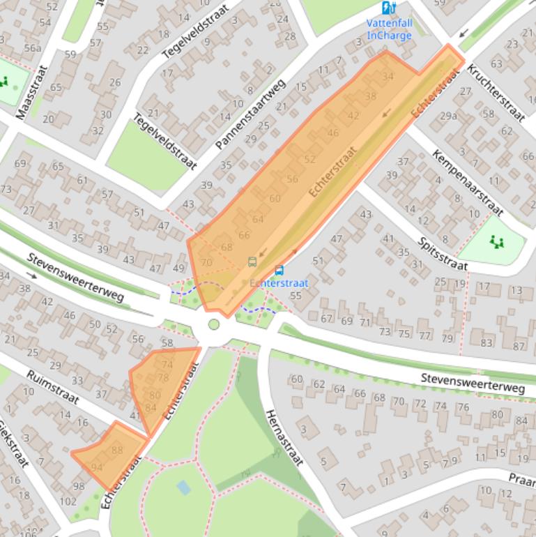 Kaart van postcodegebied 6051GB.