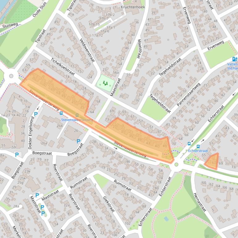 Kaart van postcodegebied 6051GP.