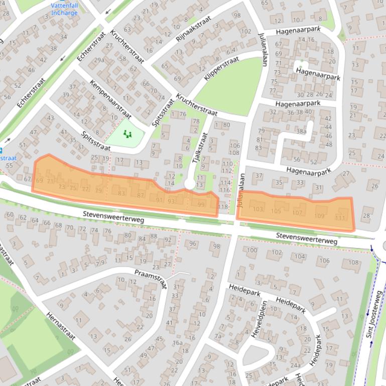 Kaart van postcodegebied 6051GR.