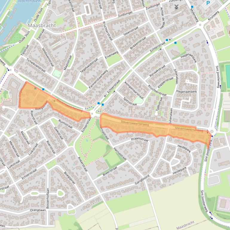 Kaart van postcodegebied 6051GS.