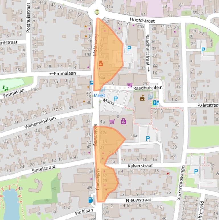 Kaart van postcodegebied 6051HG.