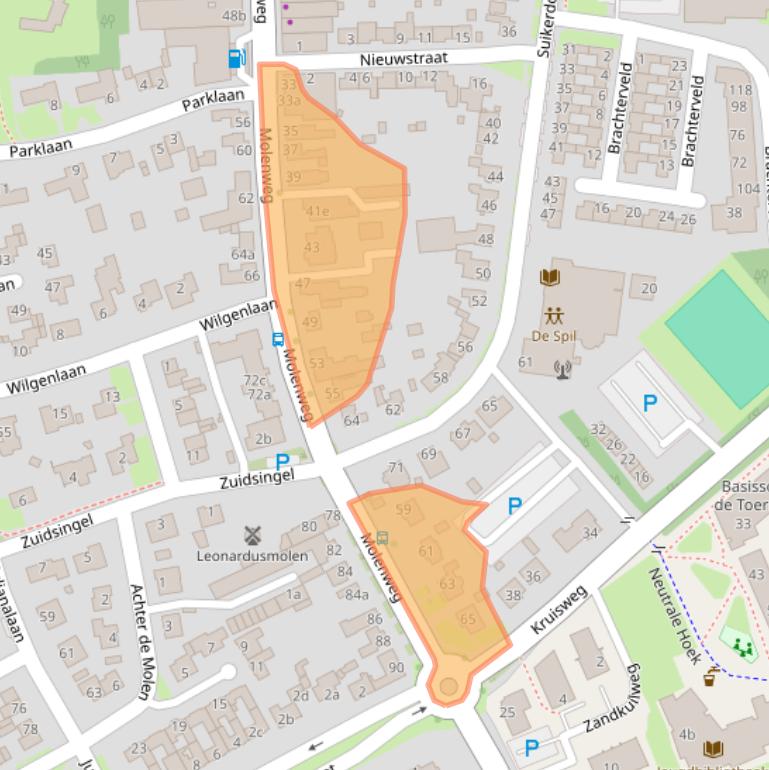 Kaart van postcodegebied 6051HH.