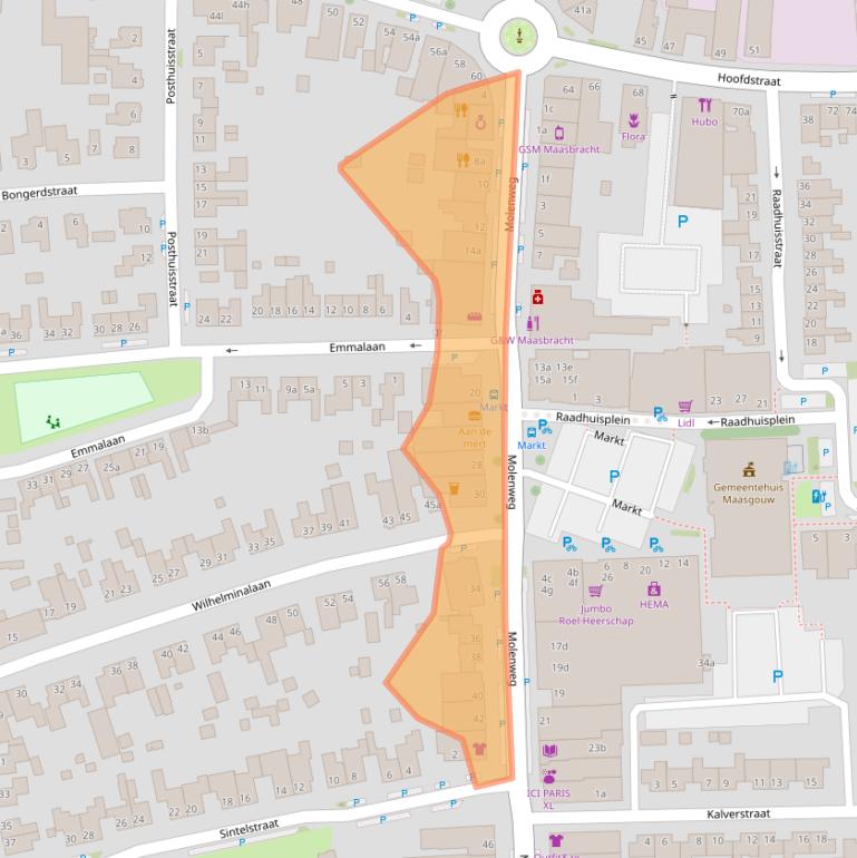 Kaart van postcodegebied 6051HJ.