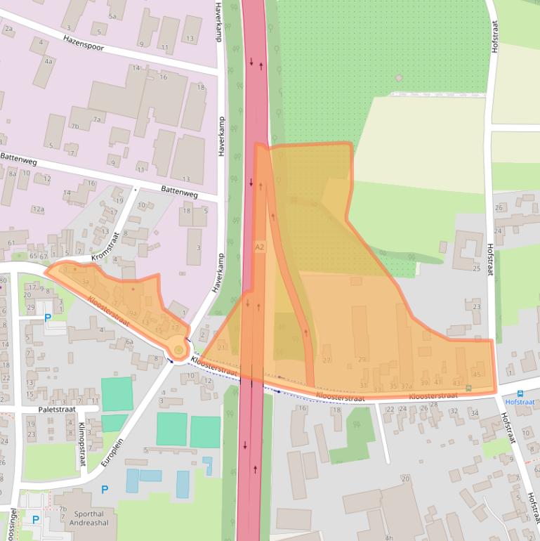 Kaart van postcodegebied 6051JB.