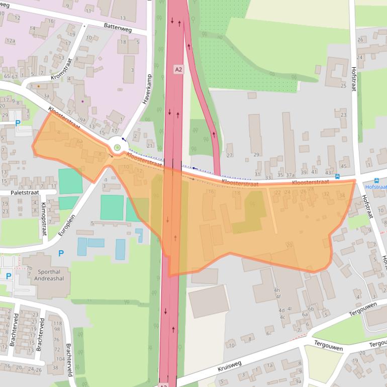 Kaart van postcodegebied 6051JC.