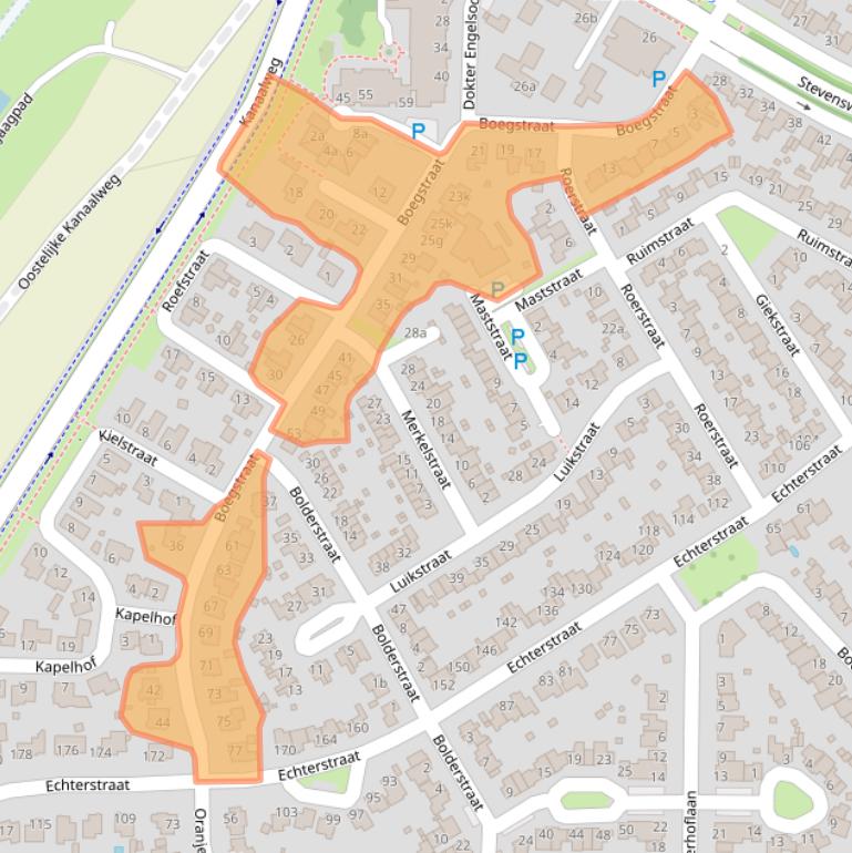 Kaart van postcodegebied 6051LD.