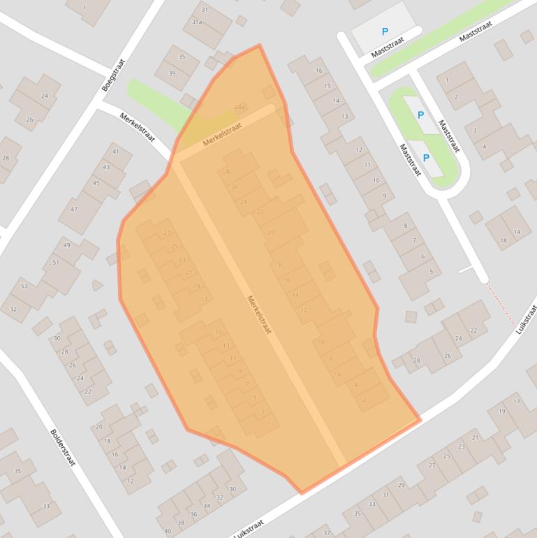 Kaart van postcodegebied 6051LL.