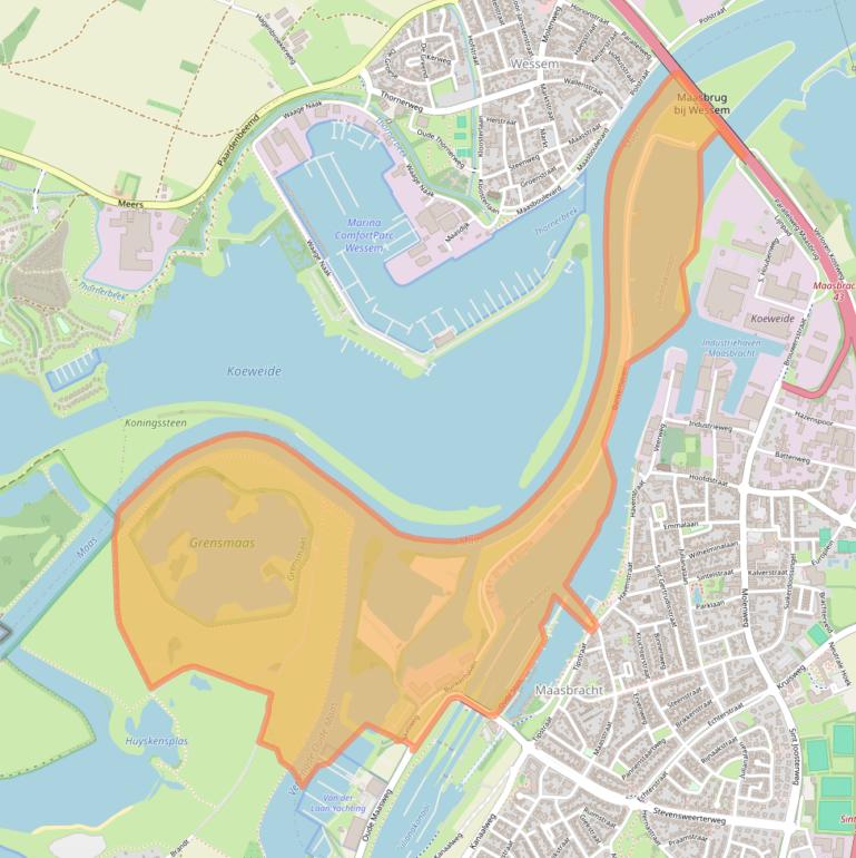 Kaart van postcodegebied 6051LR.