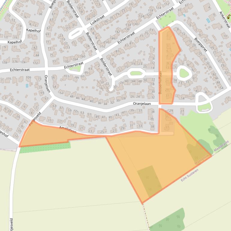 Kaart van postcodegebied 6051NE.