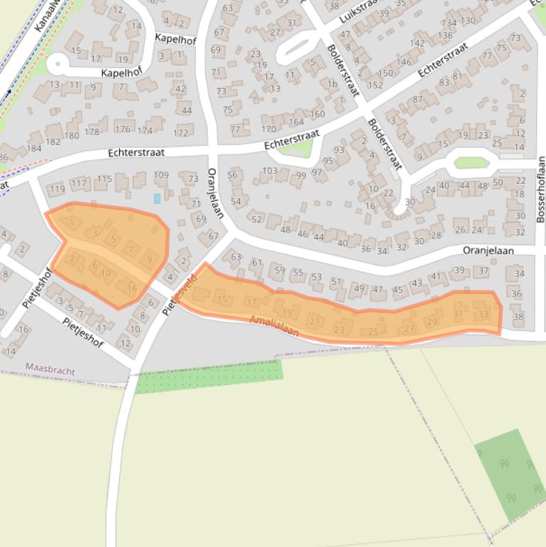 Kaart van postcodegebied 6051NH.