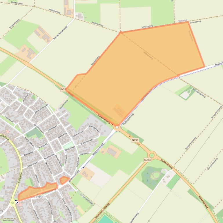 Kaart van postcodegebied 6061BA.