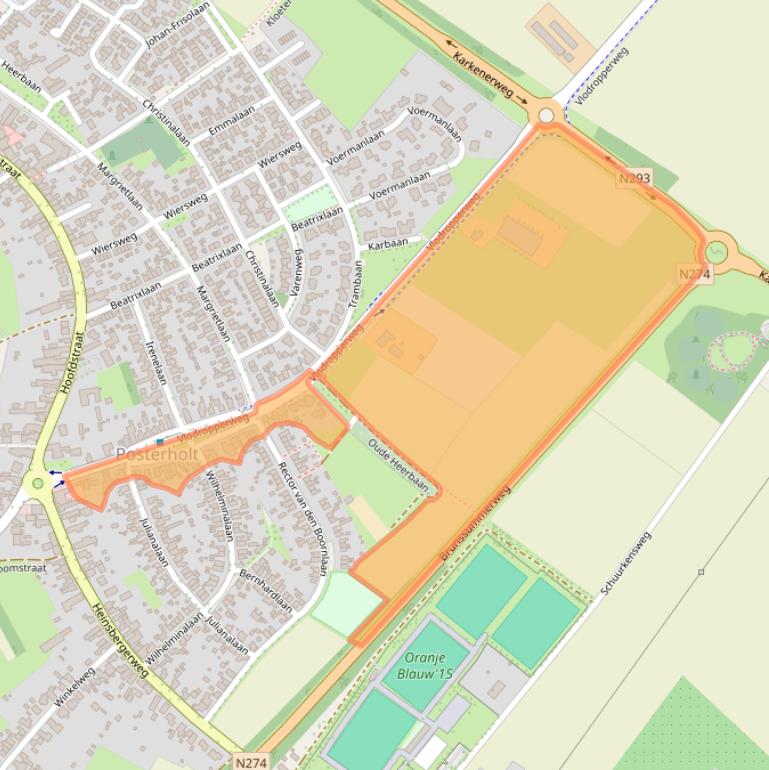 Kaart van postcodegebied 6061BB.