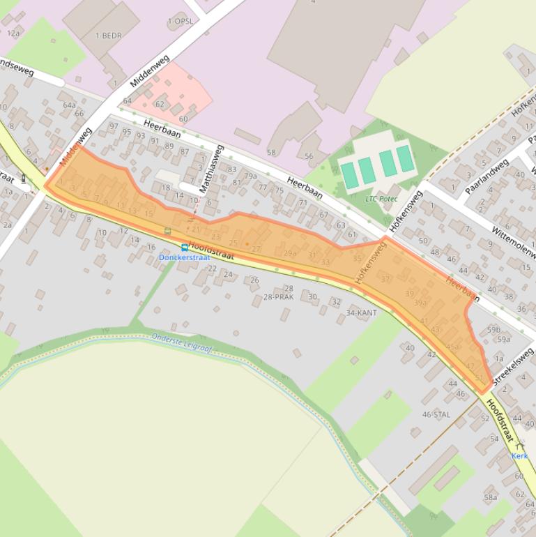 Kaart van postcodegebied 6061CA.