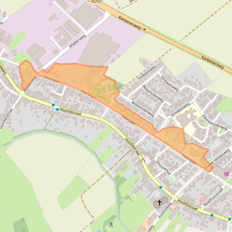 Kaart van postcodegebied 6061EE.