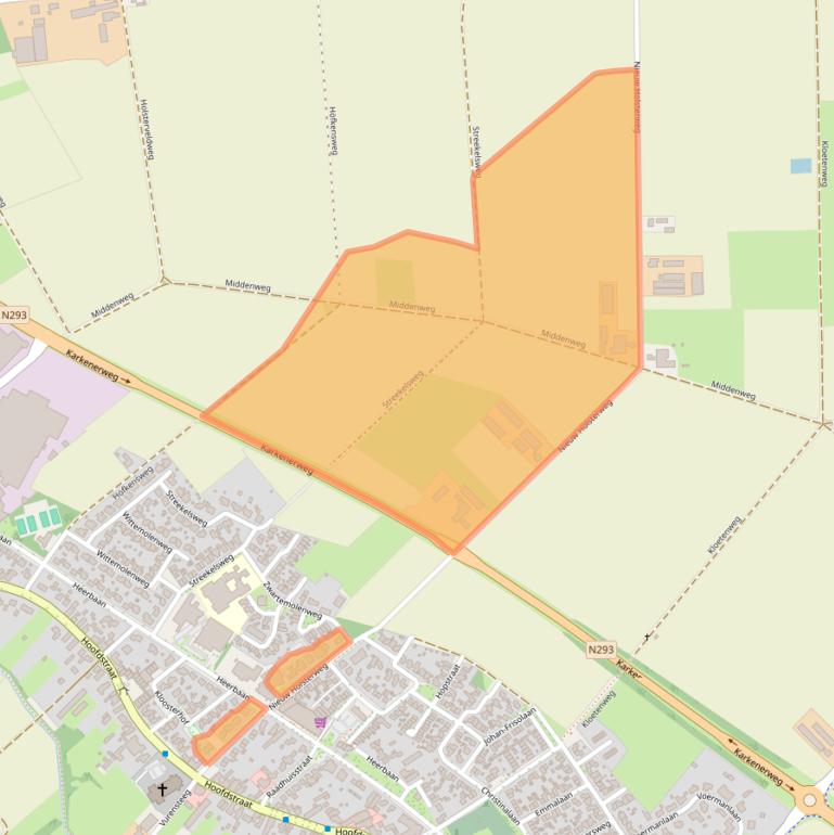 Kaart van postcodegebied 6061EG.