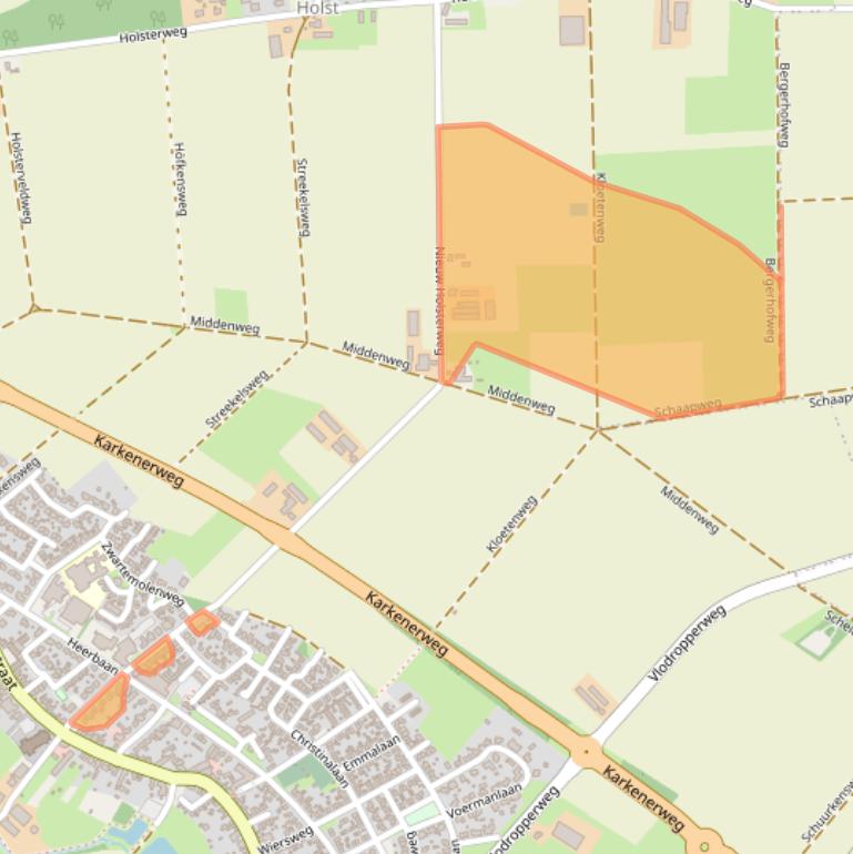 Kaart van postcodegebied 6061EH.