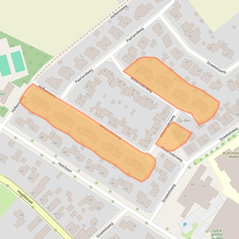 Kaart van postcodegebied 6061EM.