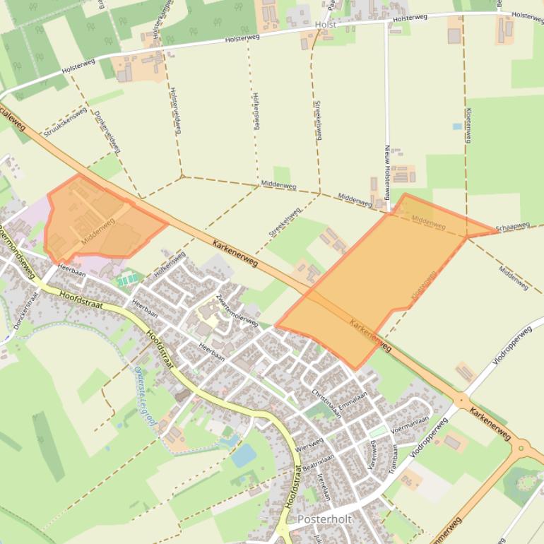 Kaart van postcodegebied 6061ET.