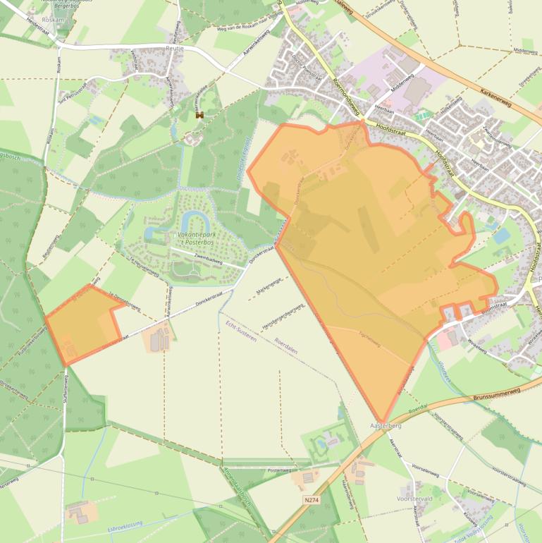 Kaart van postcodegebied 6061EX.